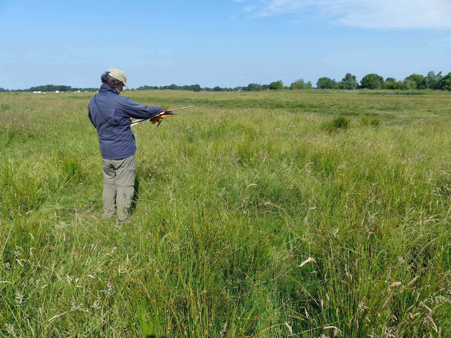 Alexander Zilz bei der Kartierarbeit