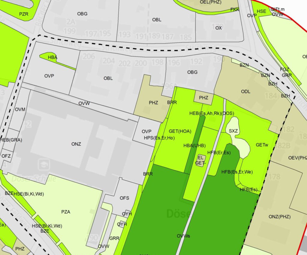 B-Plan einer Biotoptypenerfassung